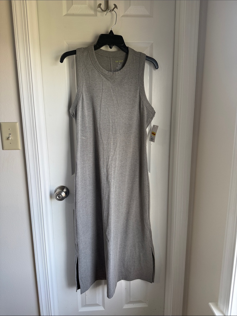 tek gear Gray Sleeveless Midi Tank Dress